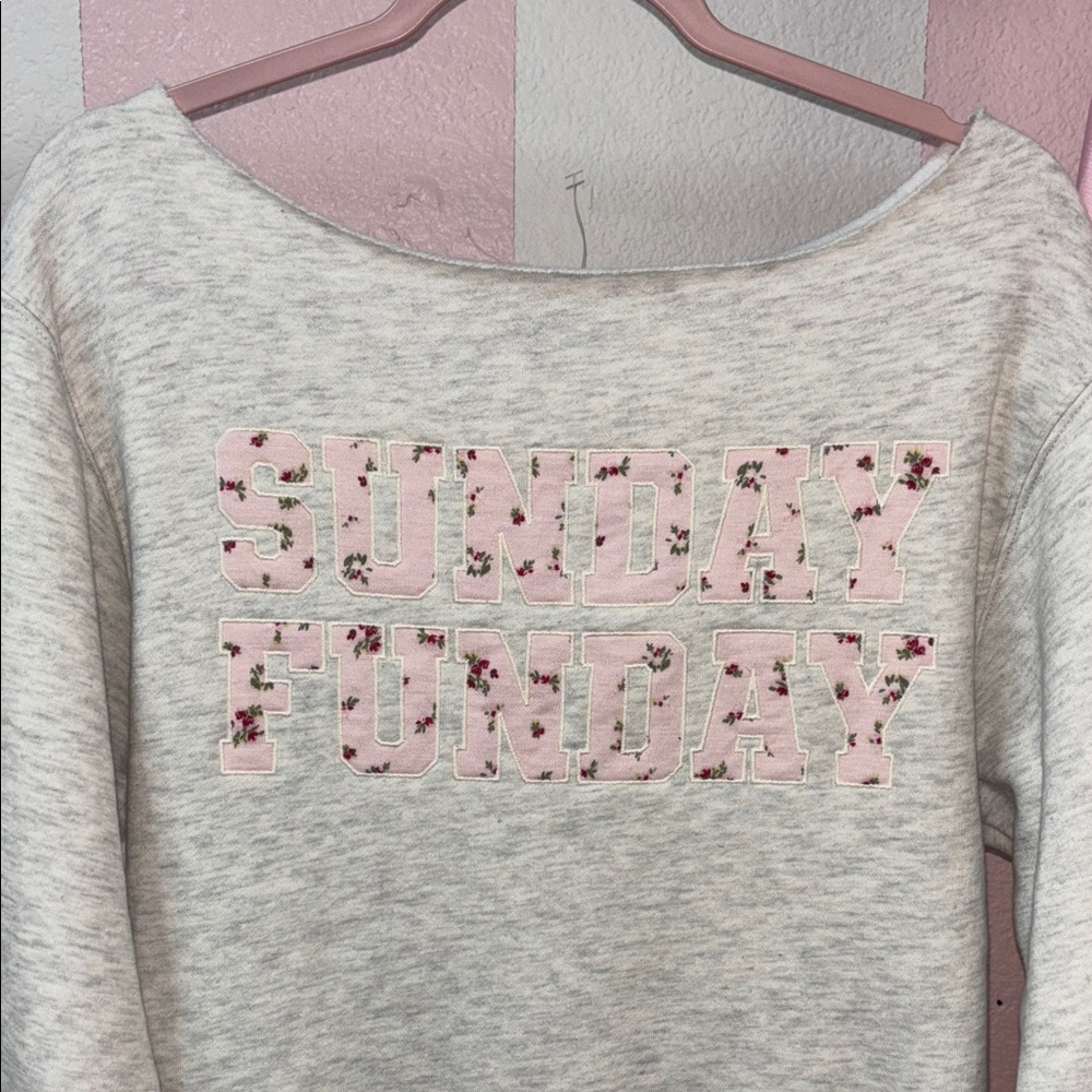 Gray off the shoulder sweater